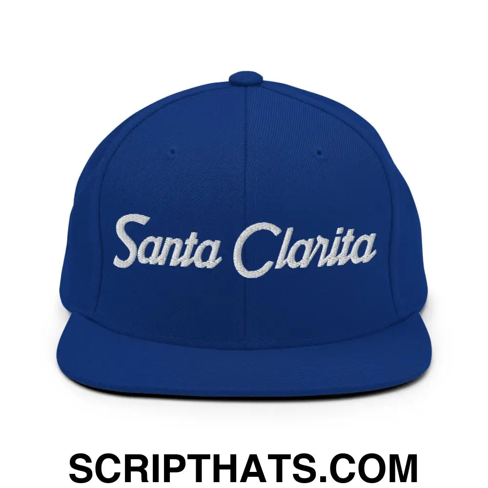 Santa Clarita Script Snapback Hat Royal Blue