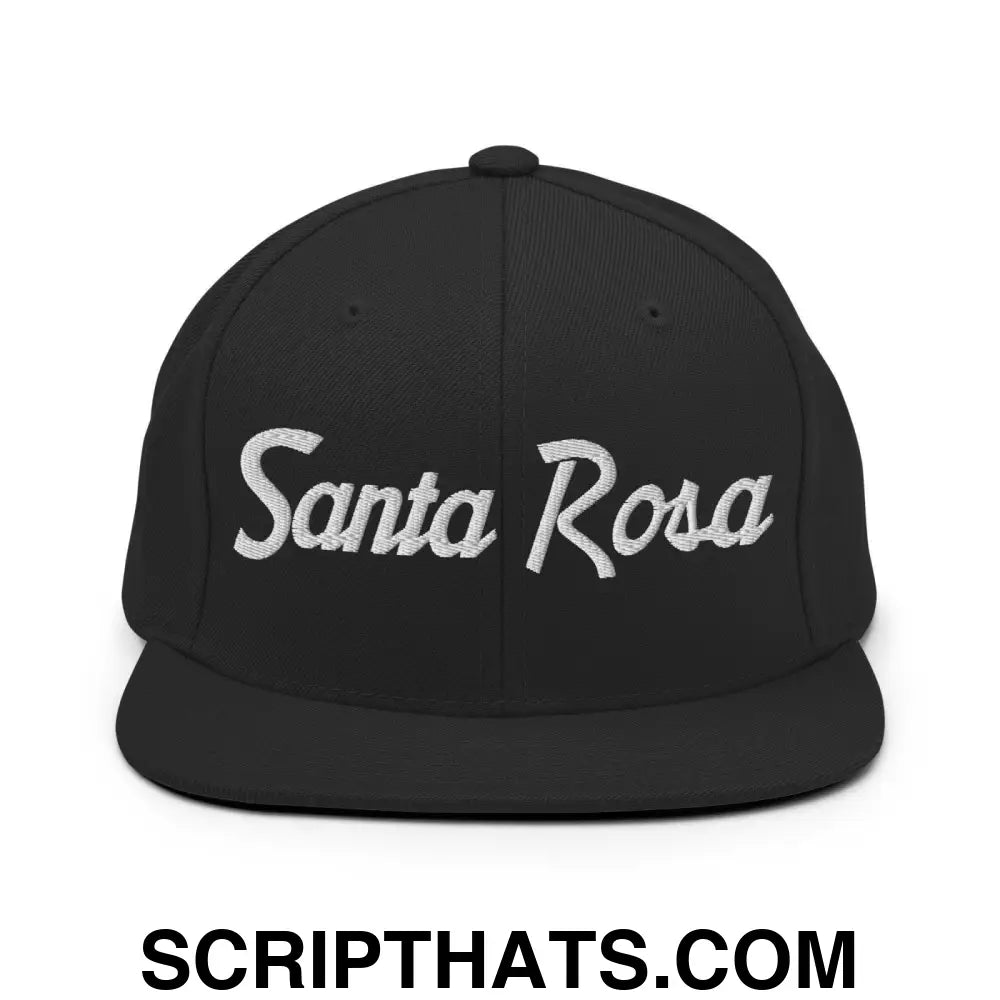 Santa Rosa Script Snapback Hat Black