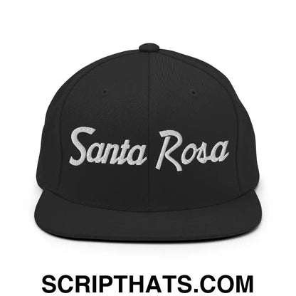 Santa Rosa Script Snapback Hat Black