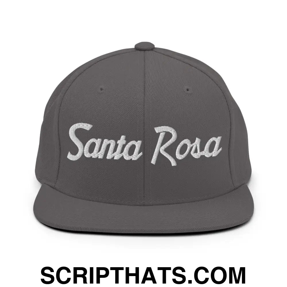 Santa Rosa Script Snapback Hat Dark Grey