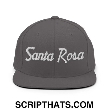 Santa Rosa Script Snapback Hat Dark Grey