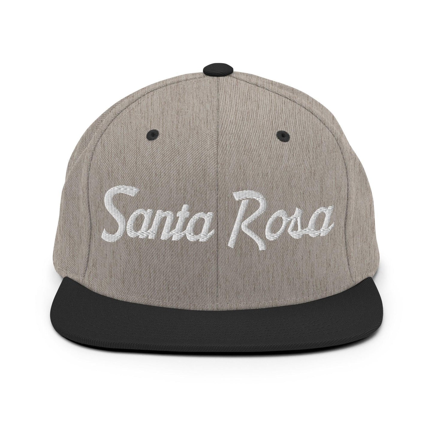 Santa Rosa Script Snapback Hat Heather Black