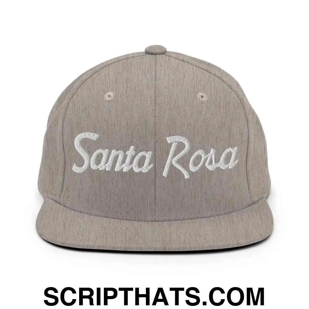 Santa Rosa Script Snapback Hat Heather Grey