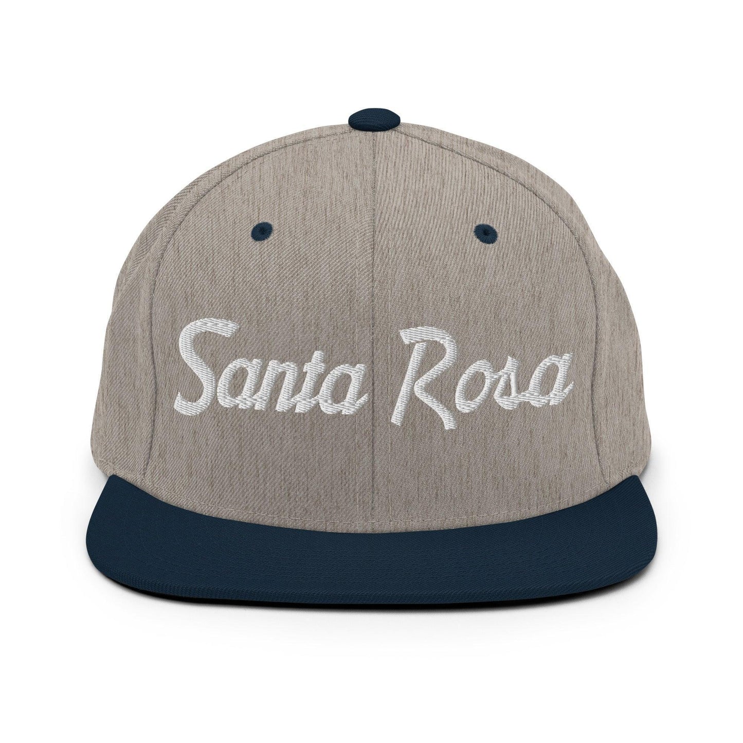 Santa Rosa Script Snapback Hat Heather Grey Navy