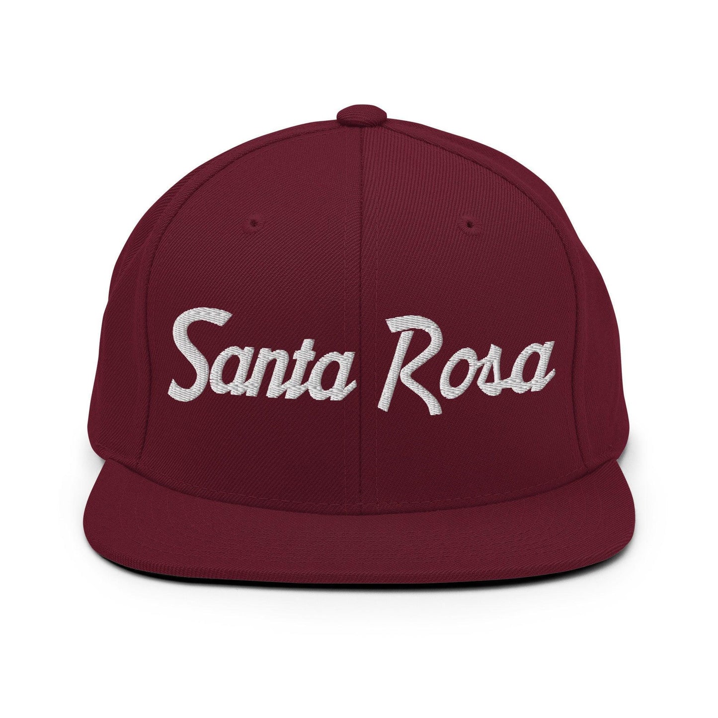 Santa Rosa Script Snapback Hat Maroon