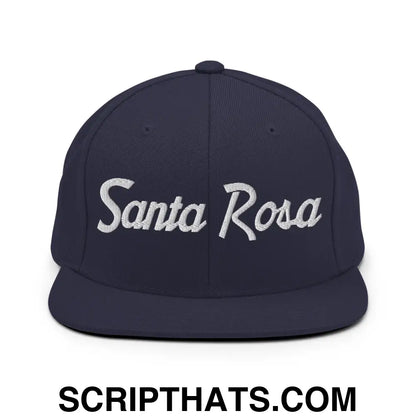 Santa Rosa Script Snapback Hat Navy