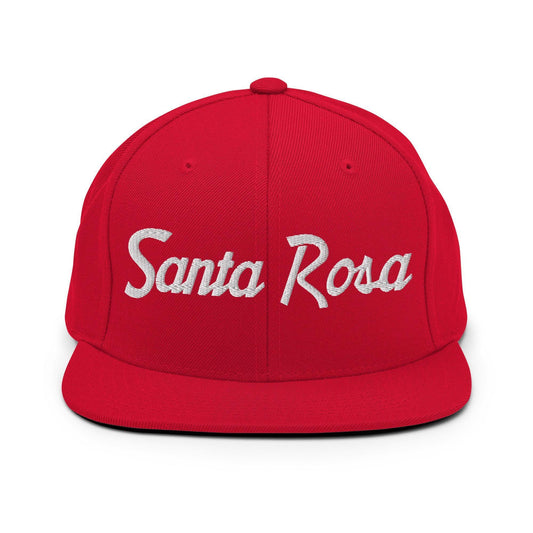 Santa Rosa Script Snapback Hat Red