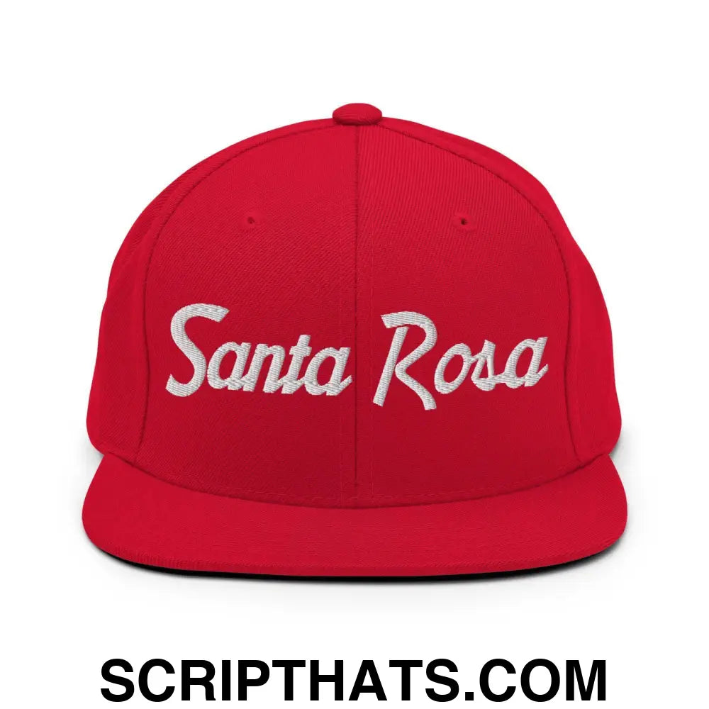 Santa Rosa Script Snapback Hat Red