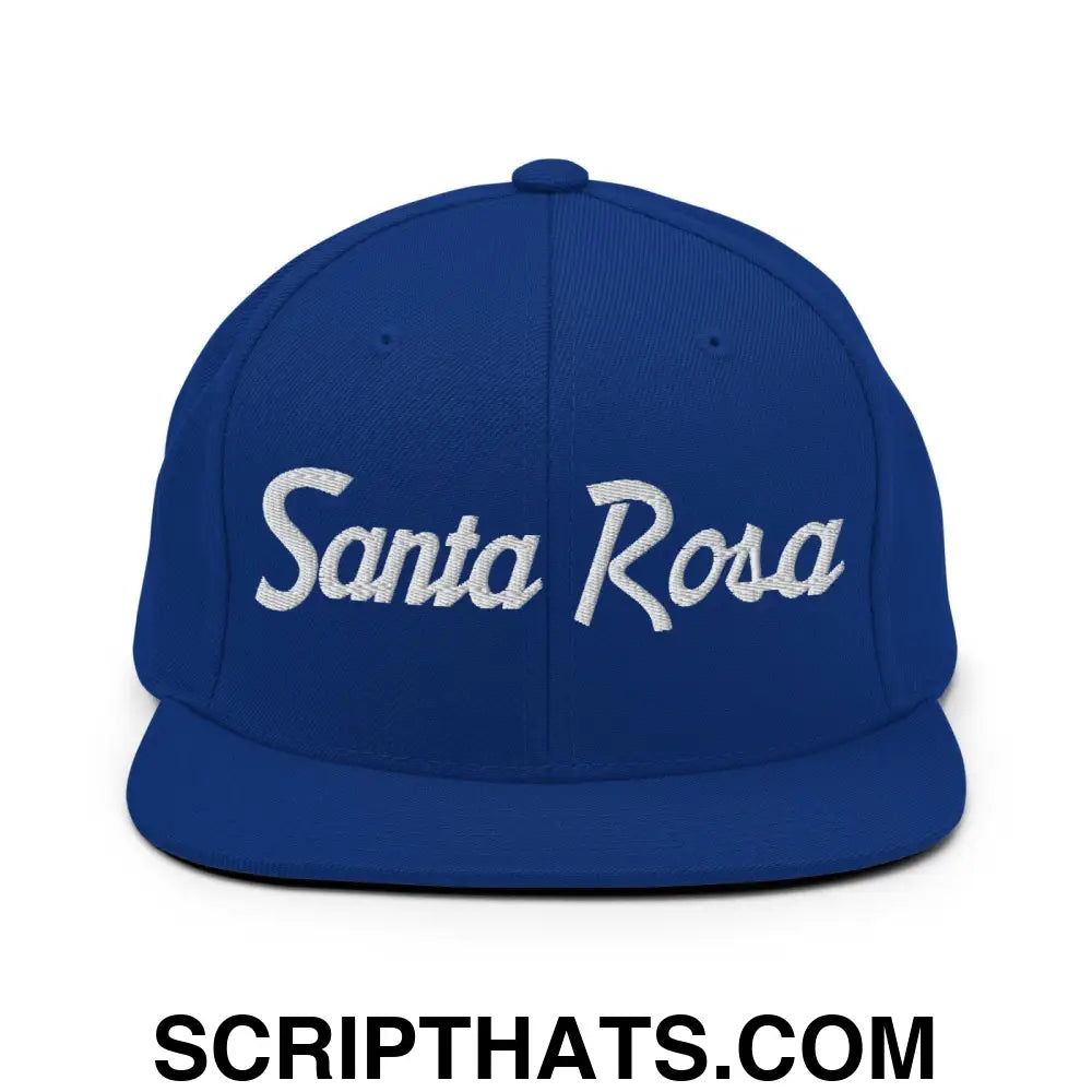 Santa Rosa Script Snapback Hat Royal Blue