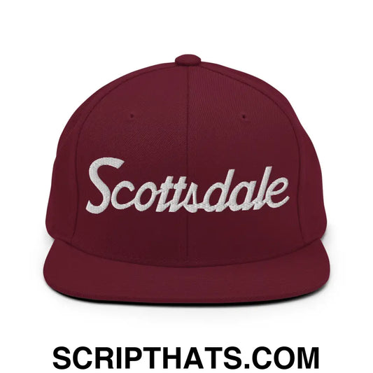 Scottsdale Script Snapback Hat Maroon