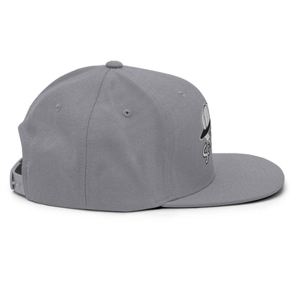 Script Hats 90's Sports Triangle Snapback Hat Silver