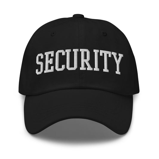 Security Uniform Work Block Embroidered Dad Hat Black