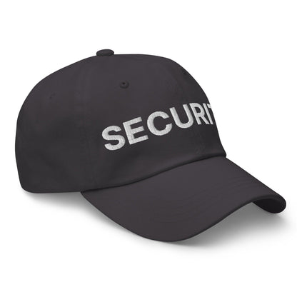 Security Uniform Work Embroidered Dad Hat Dark Grey