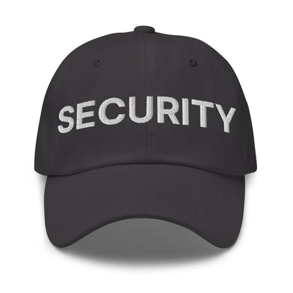 Security Uniform Work Embroidered Dad Hat Dark Grey