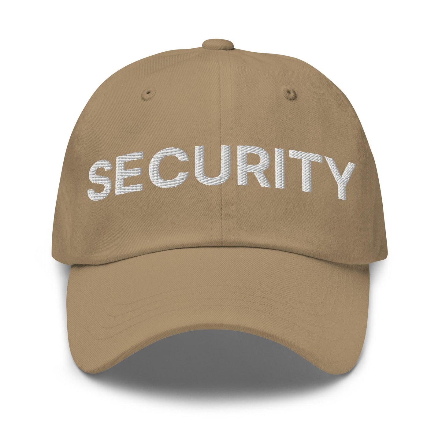 Security Uniform Work Embroidered Dad Hat Khaki