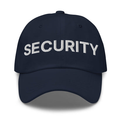 Security Uniform Work Embroidered Dad Hat Navy