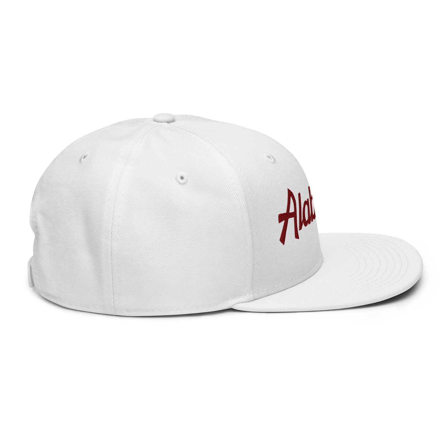 Alabama Vintage College Sports Script Flat Brim Bill Snapback Hat Default Title