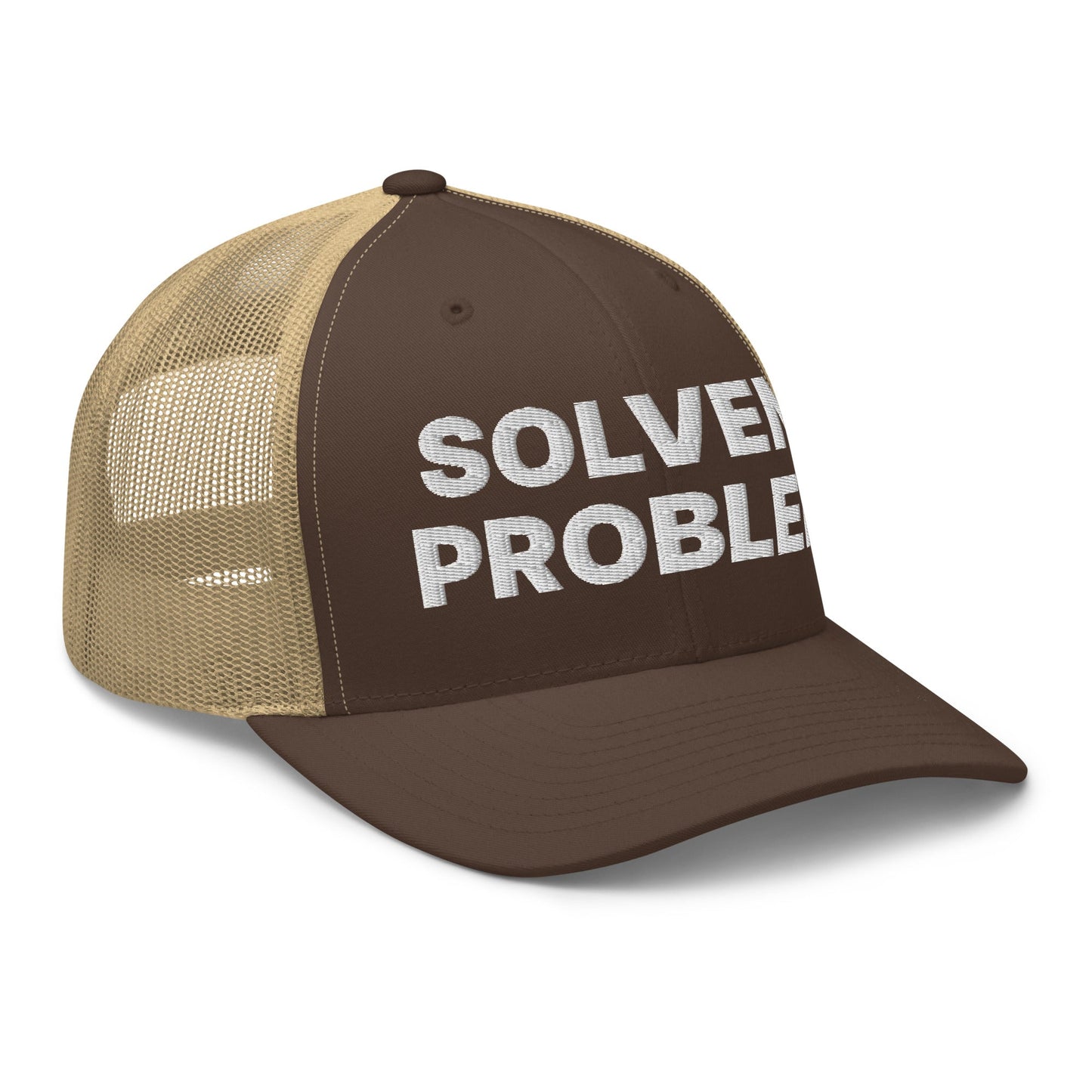 Solvem Probler Retro Trucker Hat Brown Khaki