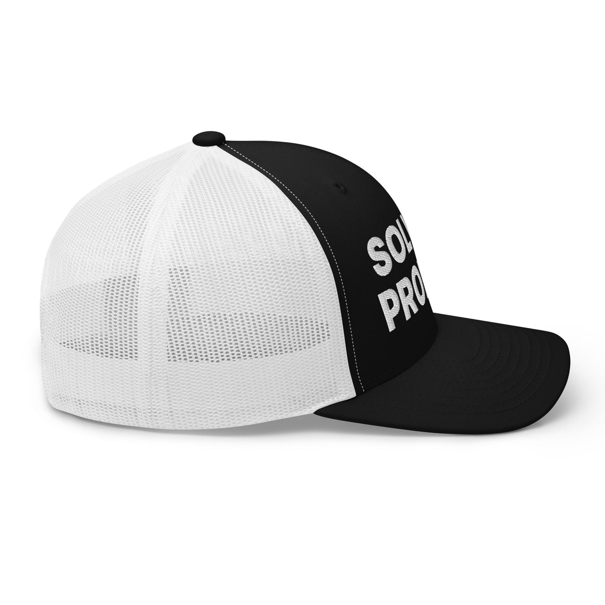 Solvem Probler Retro Trucker Hat Black White