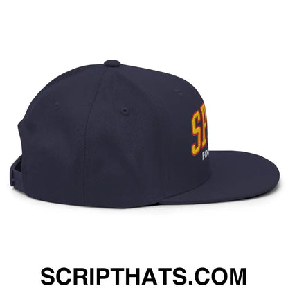 Spain Football Soccer Letterman Varsity Block Snapback Hat Navy