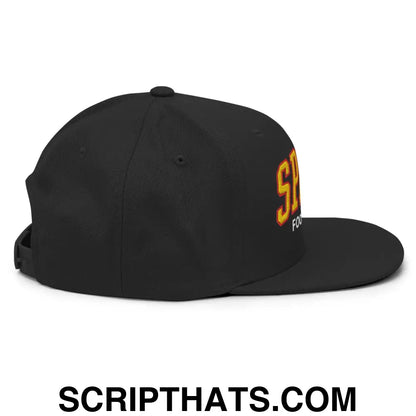 Spain Football Soccer Letterman Varsity Block Snapback Hat Black