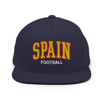 Spain Football Soccer Letterman Varsity Block Snapback Hat Navy