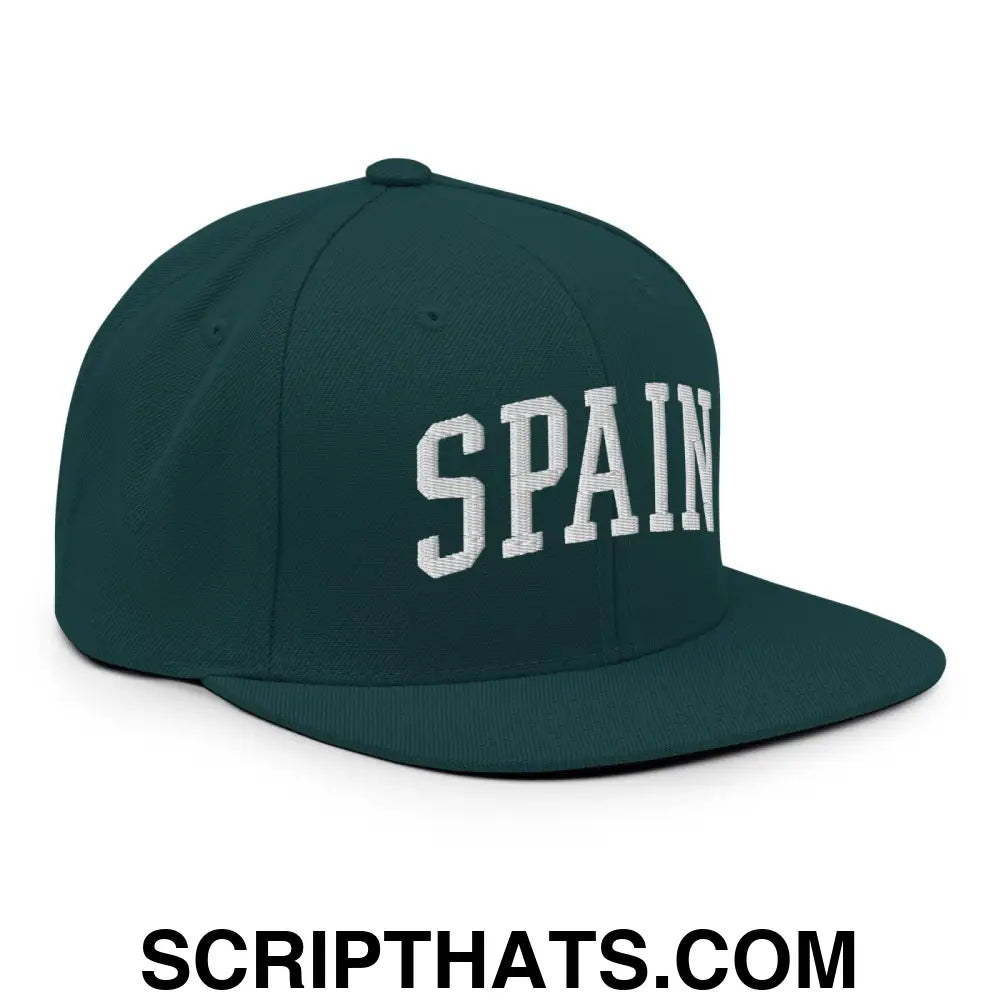 Spain Letterman Varsity Block Snapback Hat Spruce