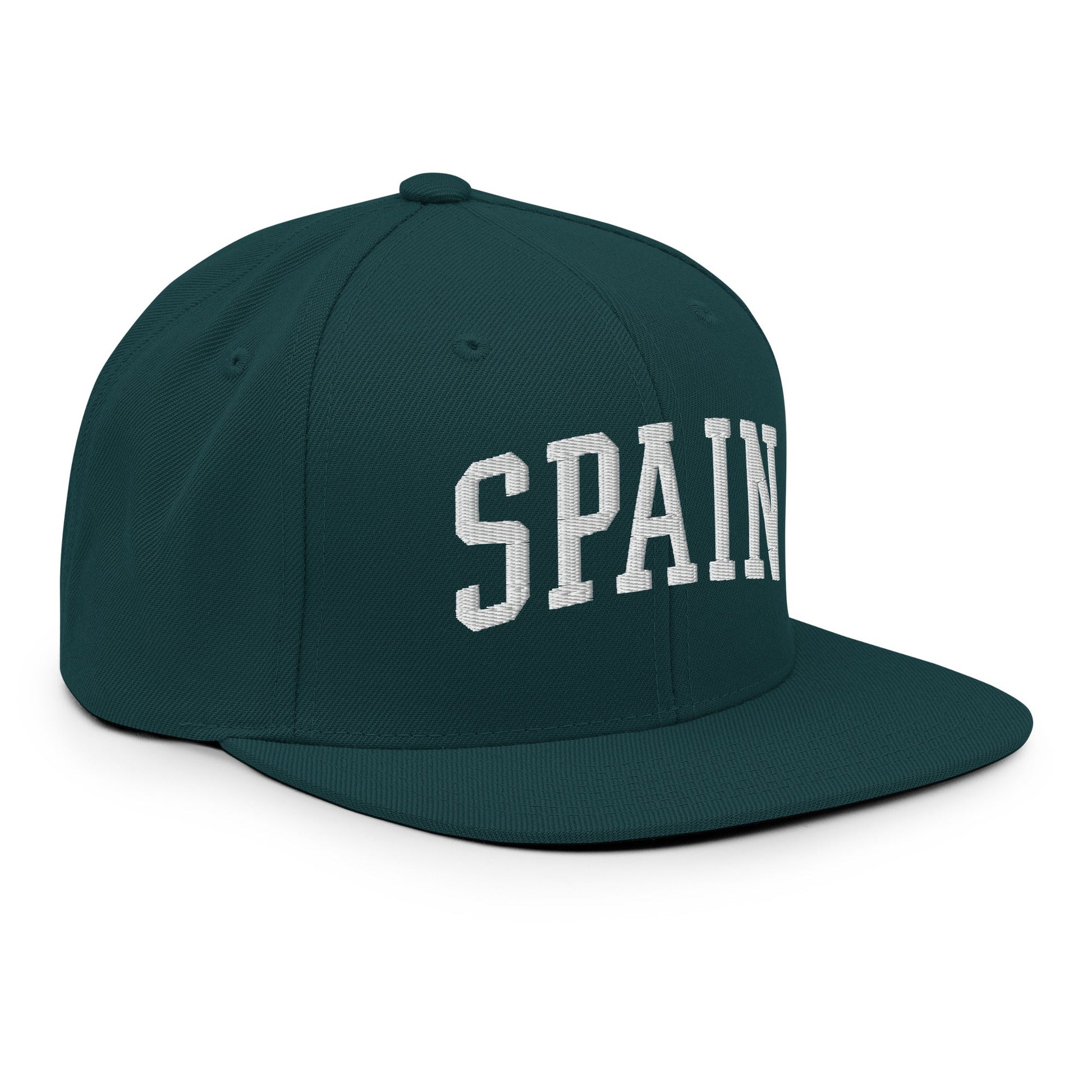 Spain Letterman Varsity Block Snapback Hat Spruce