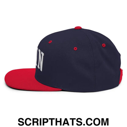 Spain Letterman Varsity Block Snapback Hat Navy Red