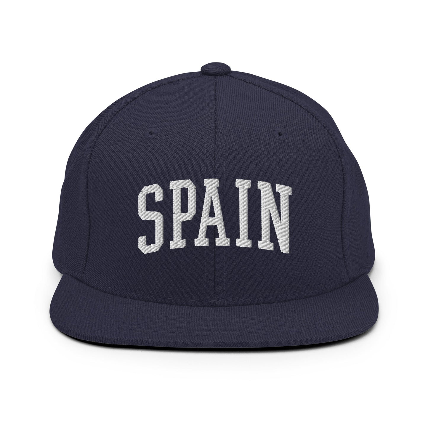 Spain Letterman Varsity Block Snapback Hat Navy