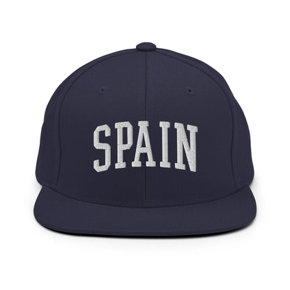 Spain Letterman Varsity Block Snapback Hat Navy