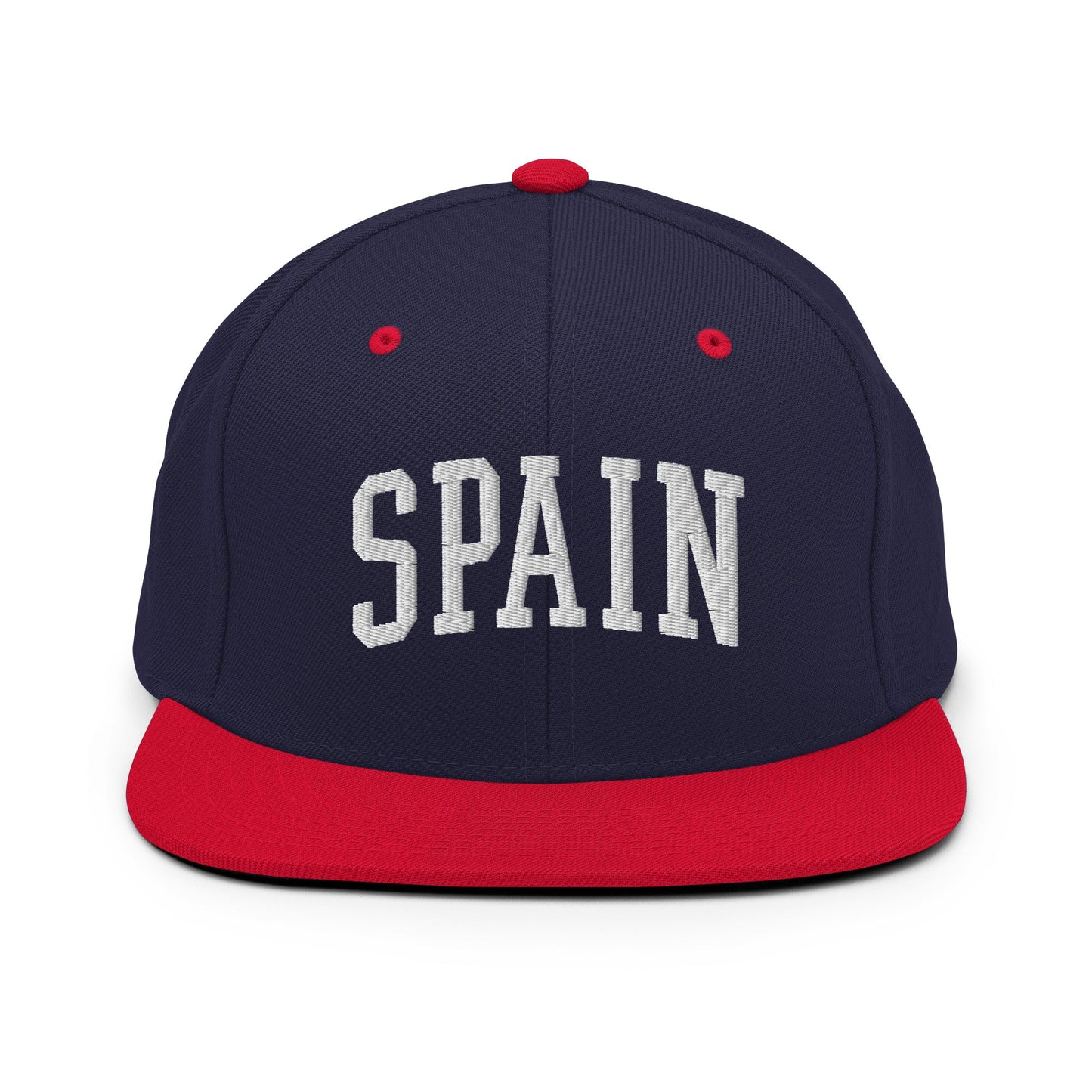 Spain Letterman Varsity Block Snapback Hat Navy Red