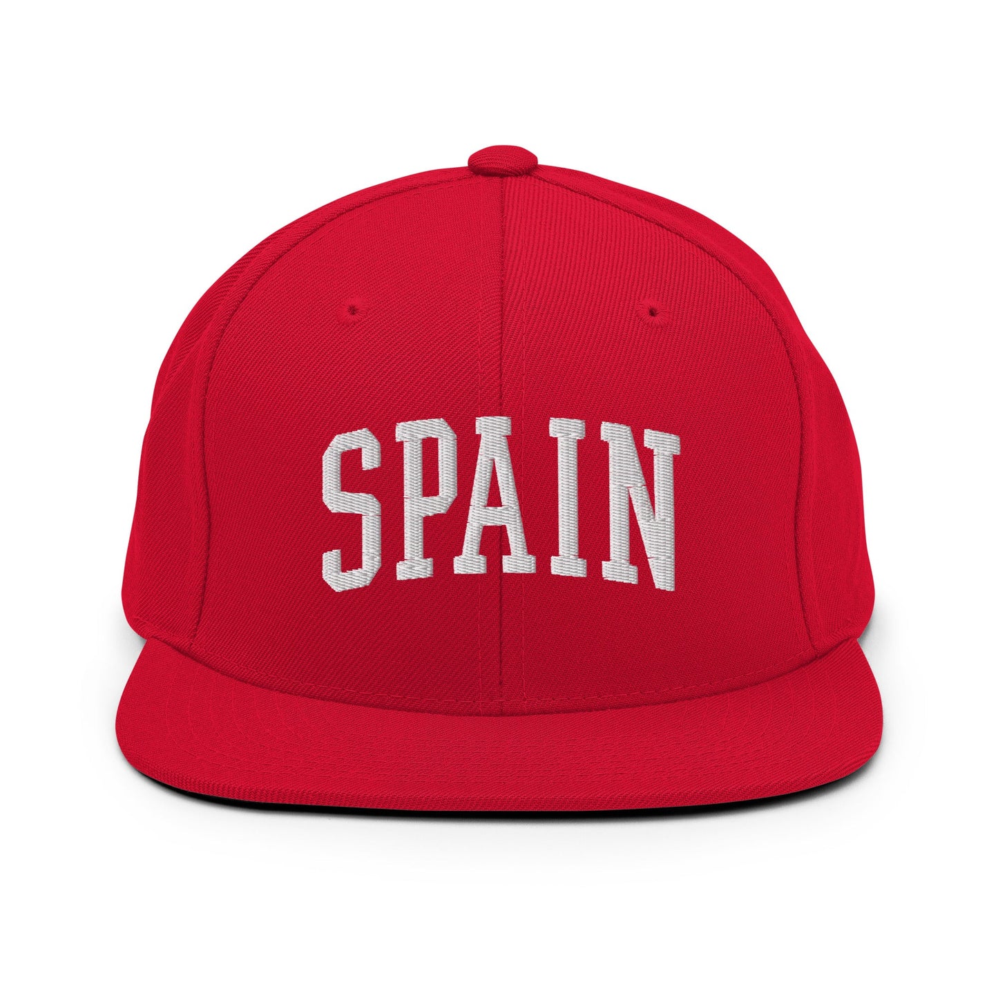 Spain Letterman Varsity Block Snapback Hat Red