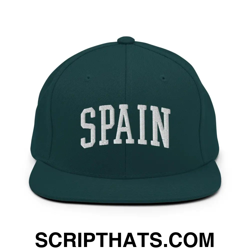 Spain Letterman Varsity Block Snapback Hat Spruce