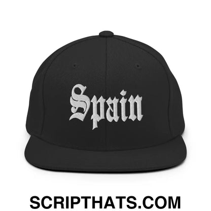 Spain OG Old English Snapback Hat Black