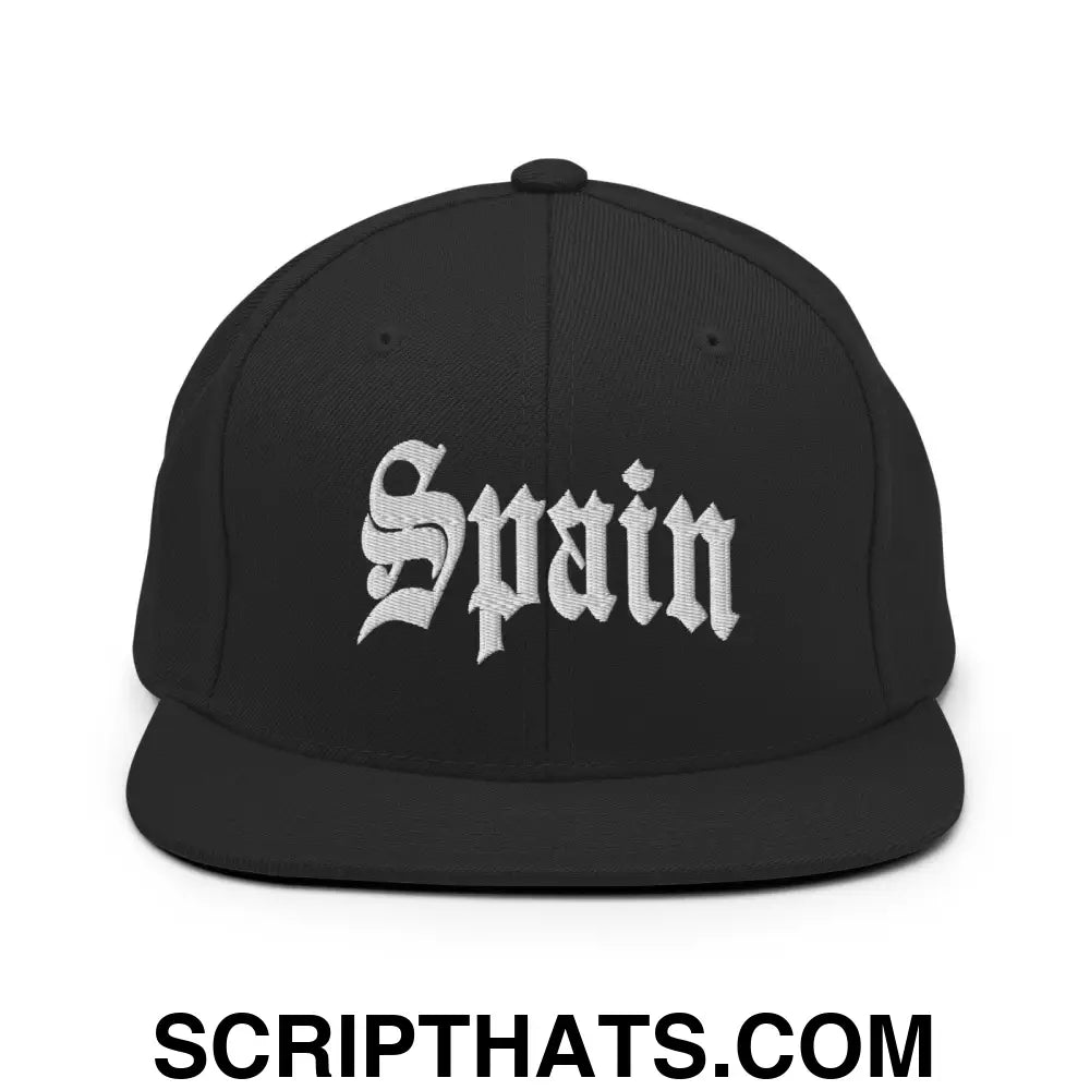 Spain Old English OG Snapback Hat Black