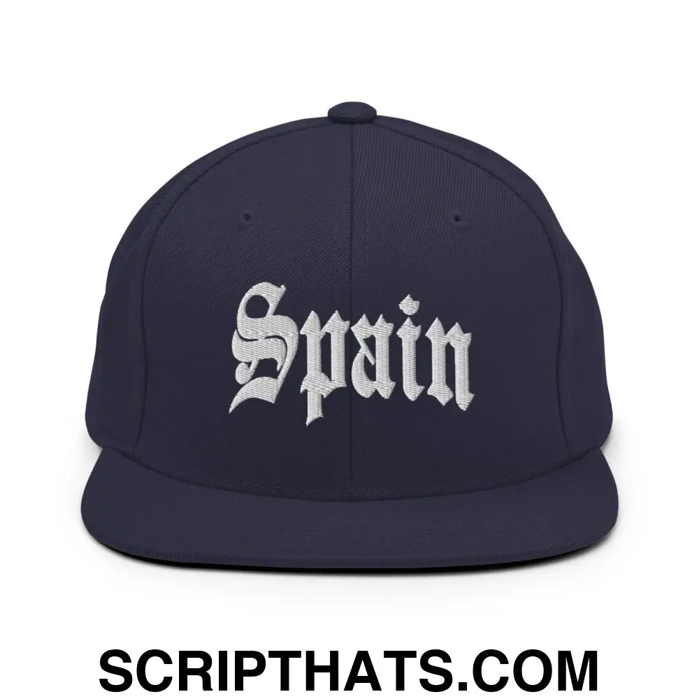 Spain Old English OG Snapback Hat Navy