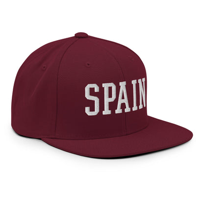 Spain Varsity Letterman Block Snapback Hat Maroon