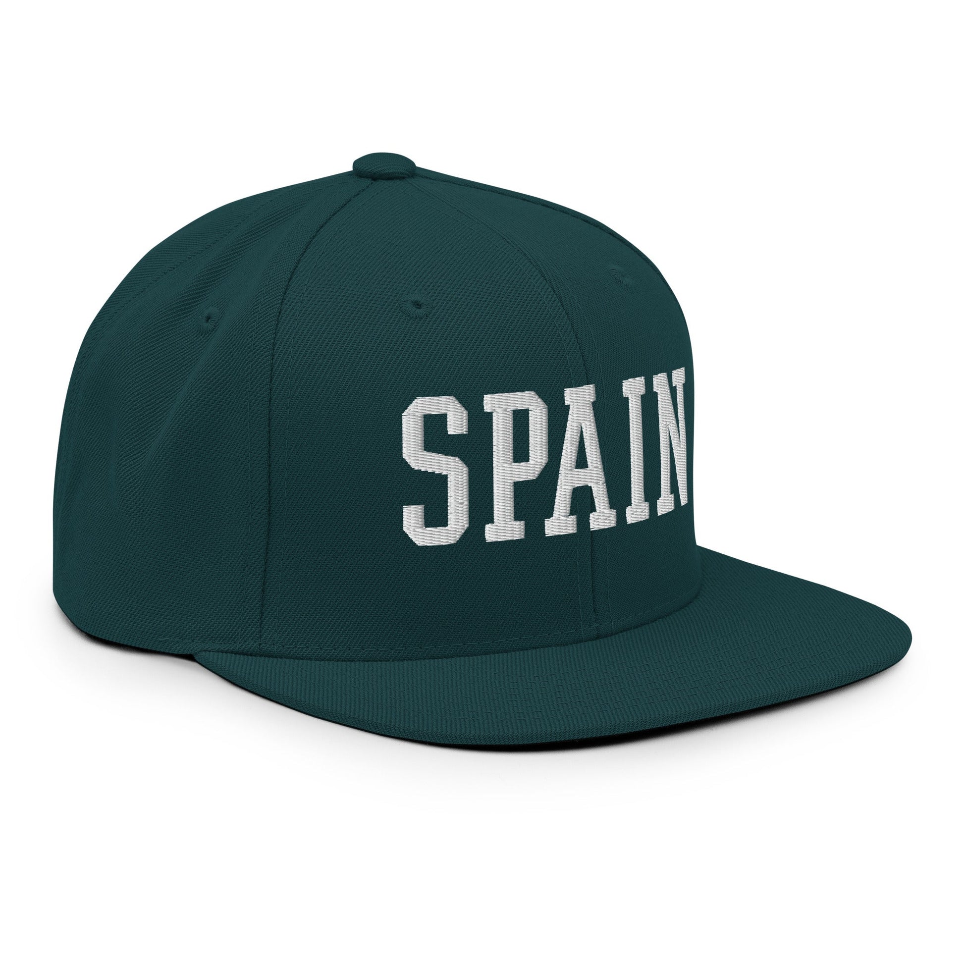 Spain Varsity Letterman Block Snapback Hat Spruce