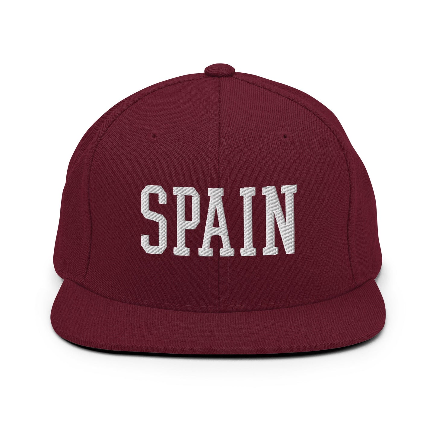 Spain Varsity Letterman Block Snapback Hat Maroon