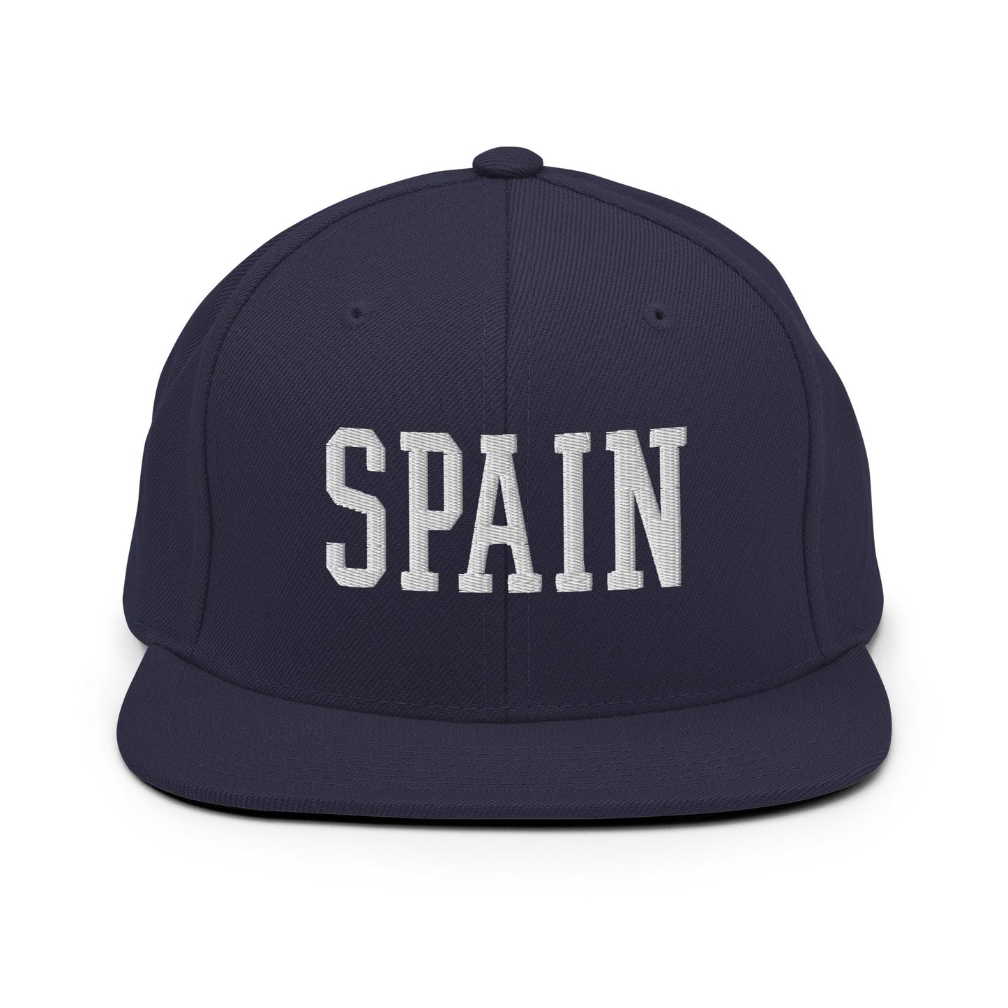 Spain Varsity Letterman Block Snapback Hat Navy