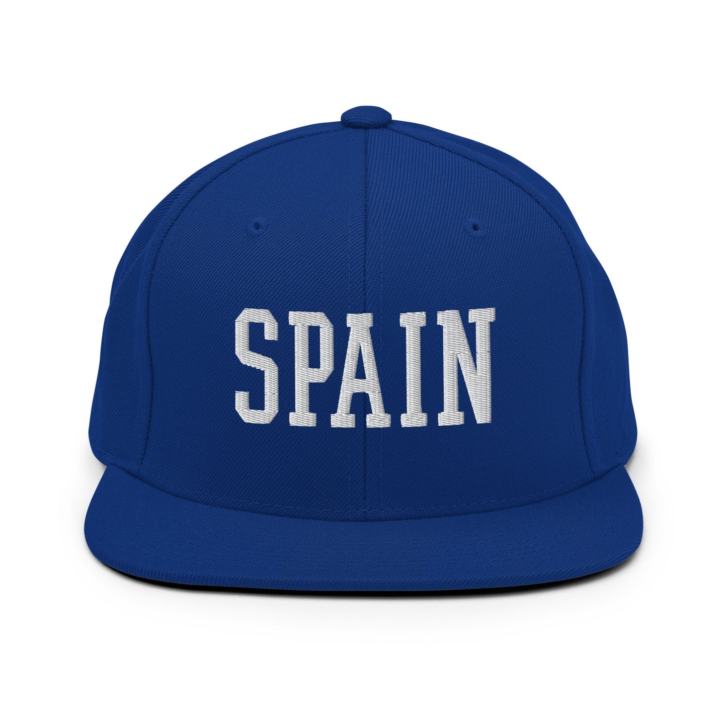 Spain Varsity Letterman Block Snapback Hat Royal Blue