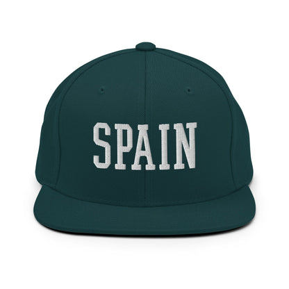 Spain Varsity Letterman Block Snapback Hat Spruce