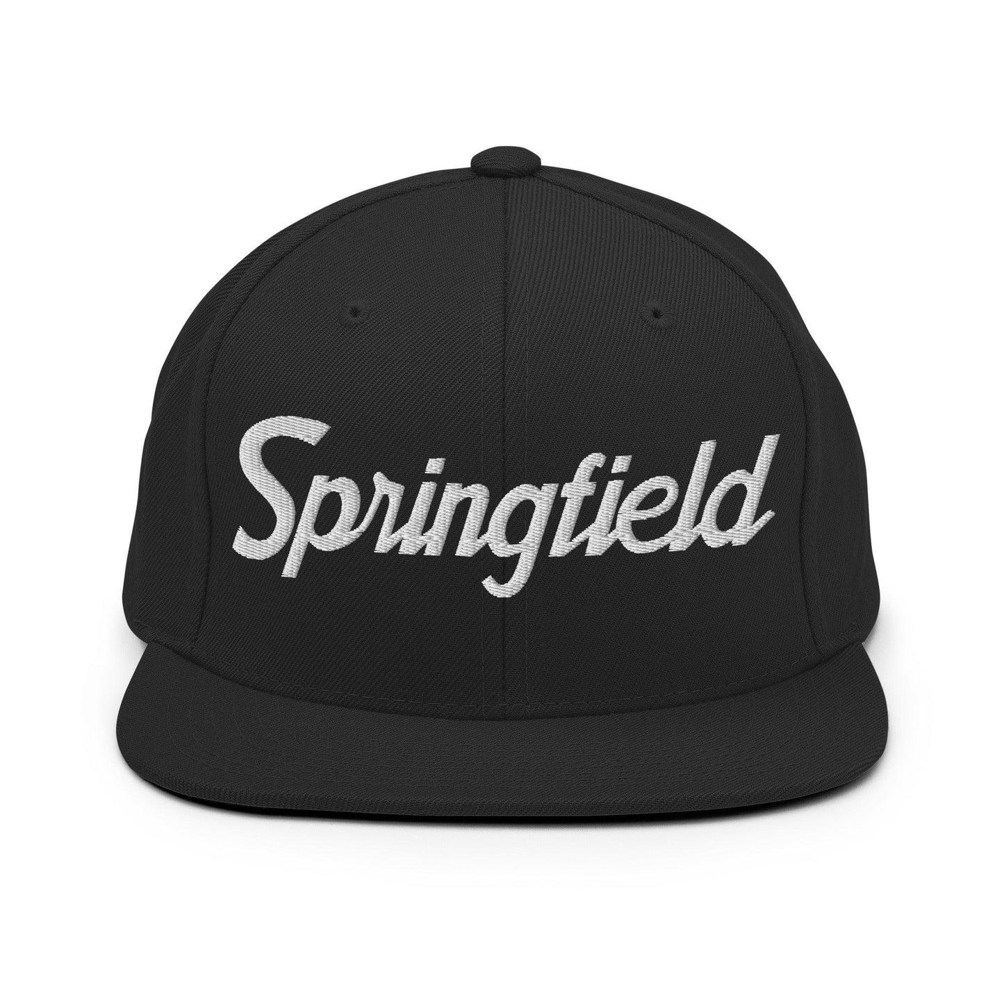 Springfield Script Snapback Hat Black