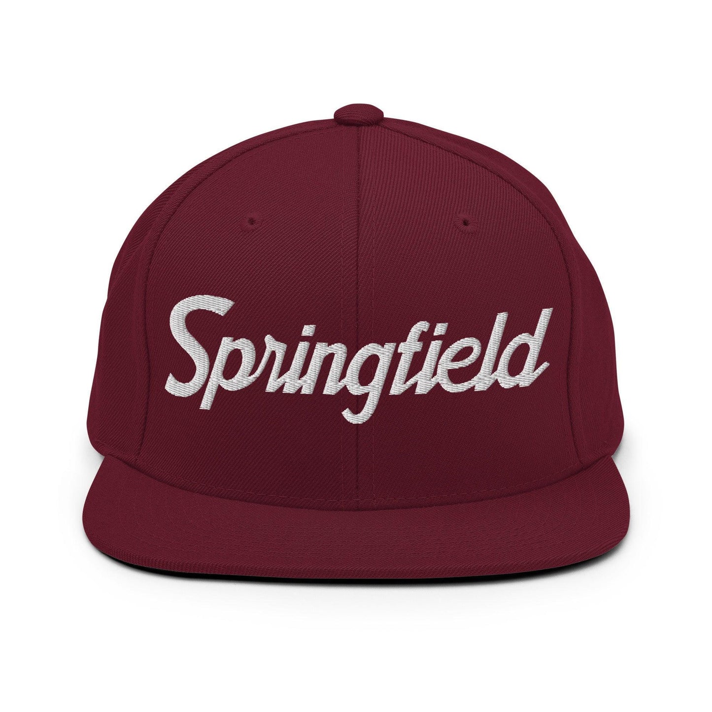 Springfield Script Snapback Hat Maroon