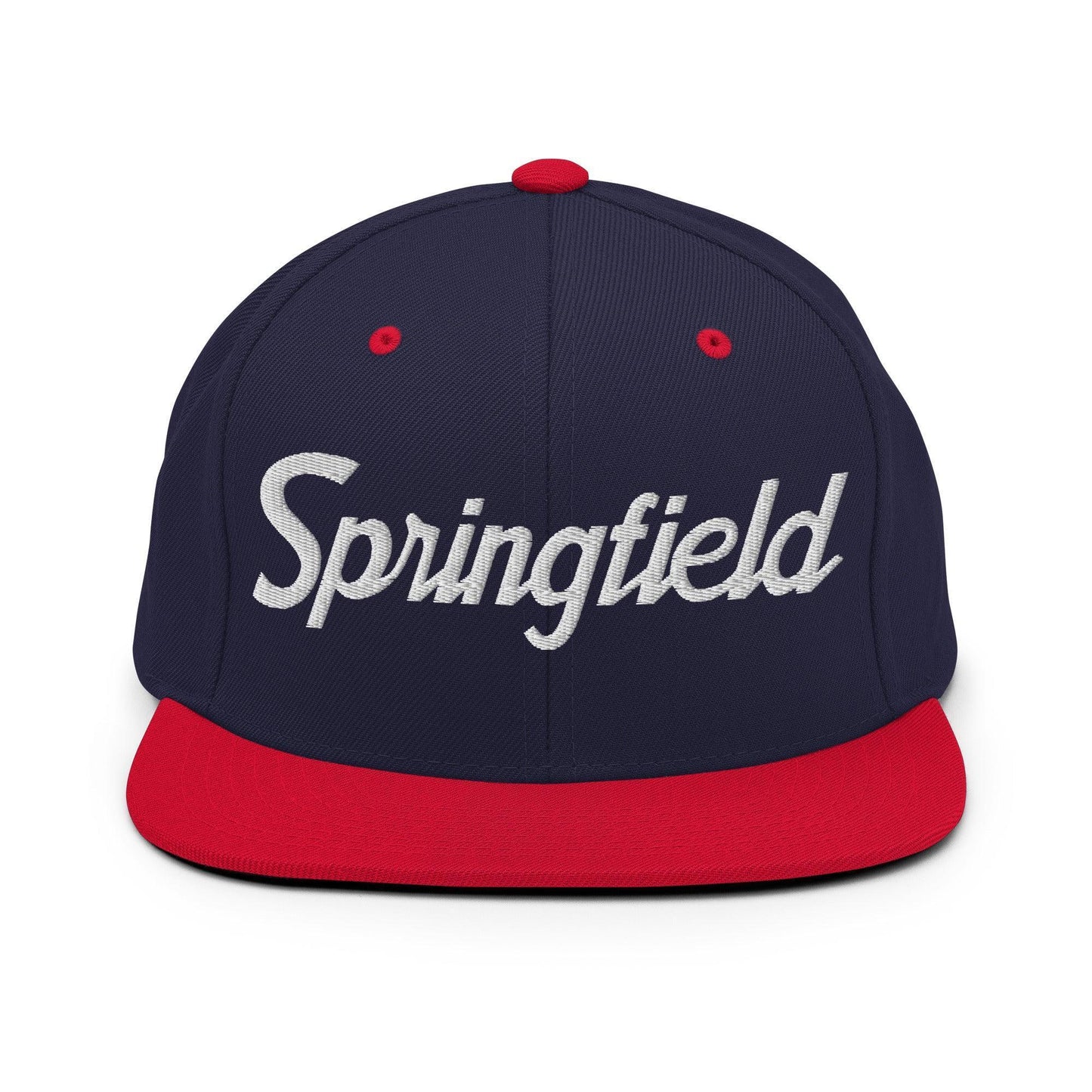 Springfield Script Snapback Hat Navy Red