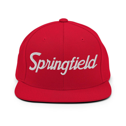 Springfield Script Snapback Hat Red