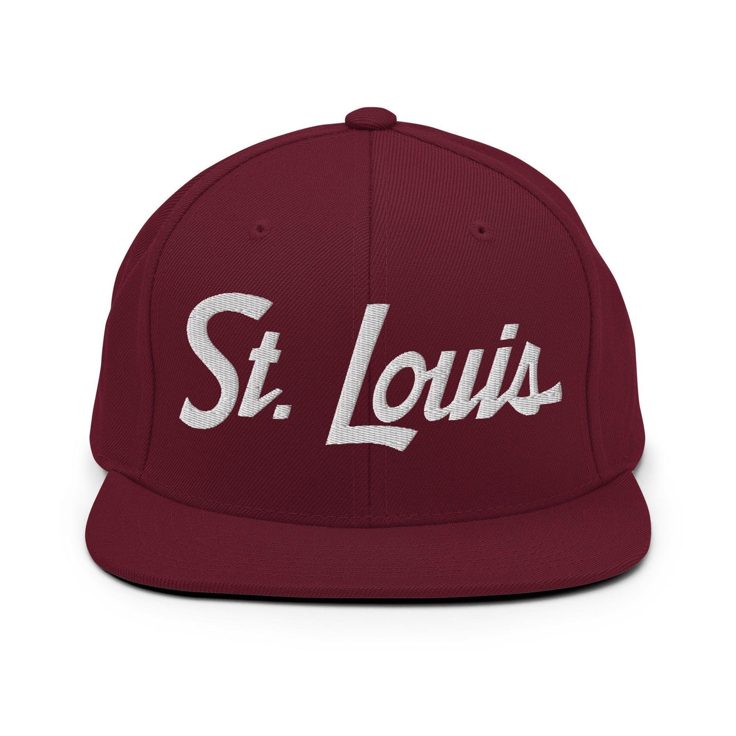 St. Louis Script Snapback Hat Maroon