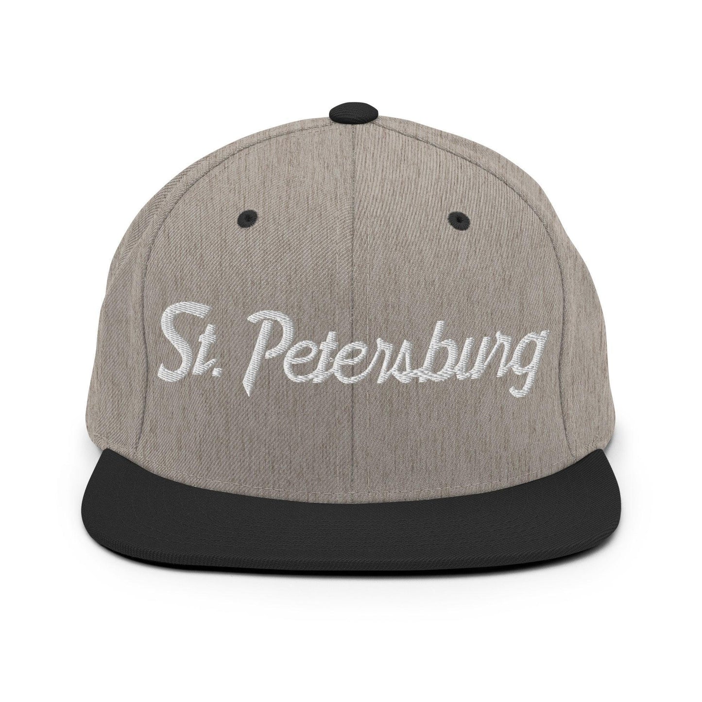 St. Petersburg Script Snapback Hat Heather Black