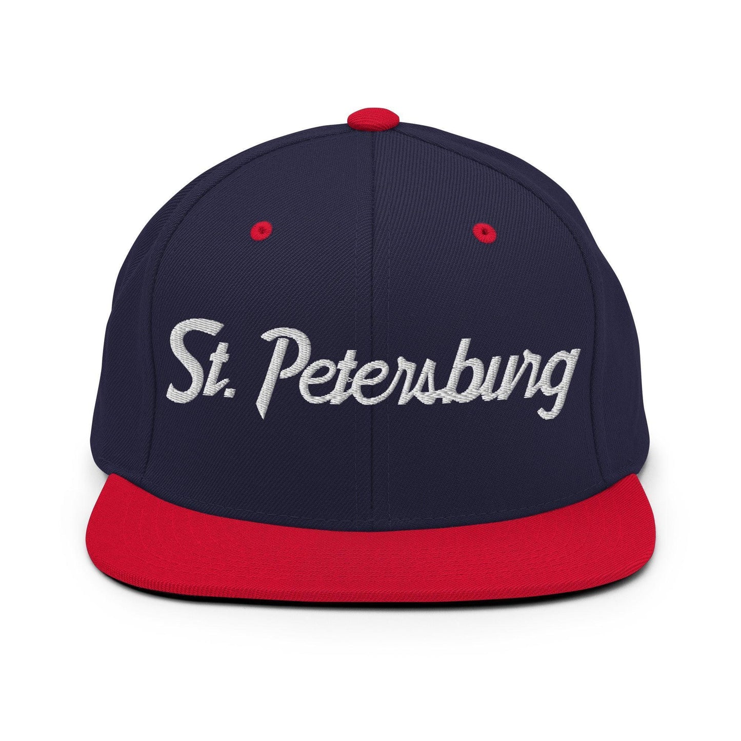 St. Petersburg Script Snapback Hat Navy Red